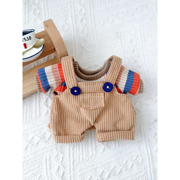 Bartholomew bear outfits - Brown T-Shirt & Overalls Set - BXYC03(large) - Picture 3 of 3